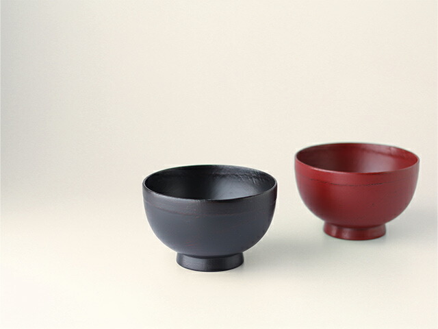 山岸厚夫 渕布汁椀 河和田塗 根来 曙 2種 天然木 うるし工房