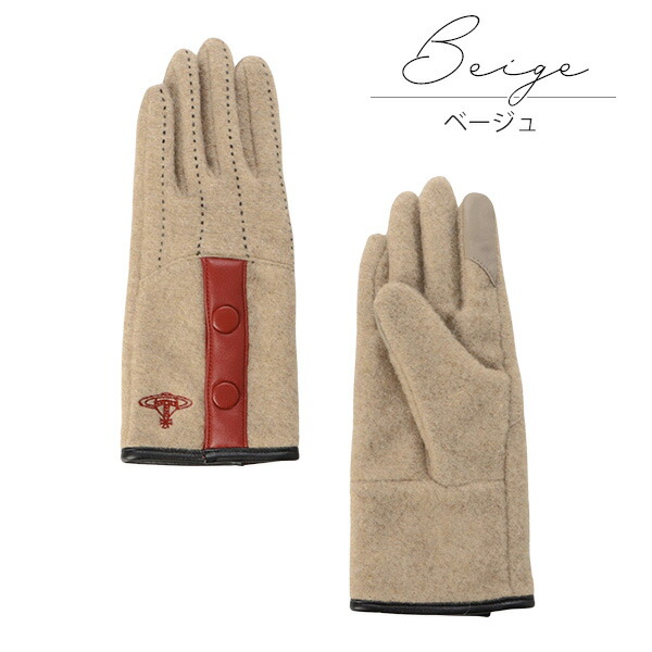 楽天市場】ヴィヴィアン レディース 手袋 ORB刺繍 バイカラー手袋