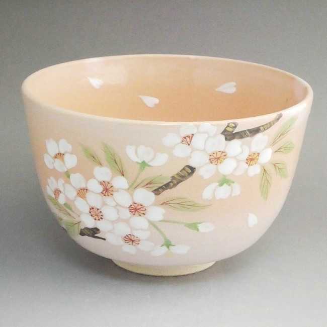 楽天市場】京焼 清水焼 紅粉引さくら抹茶茶碗 亨 : 京焼清水焼専門店
