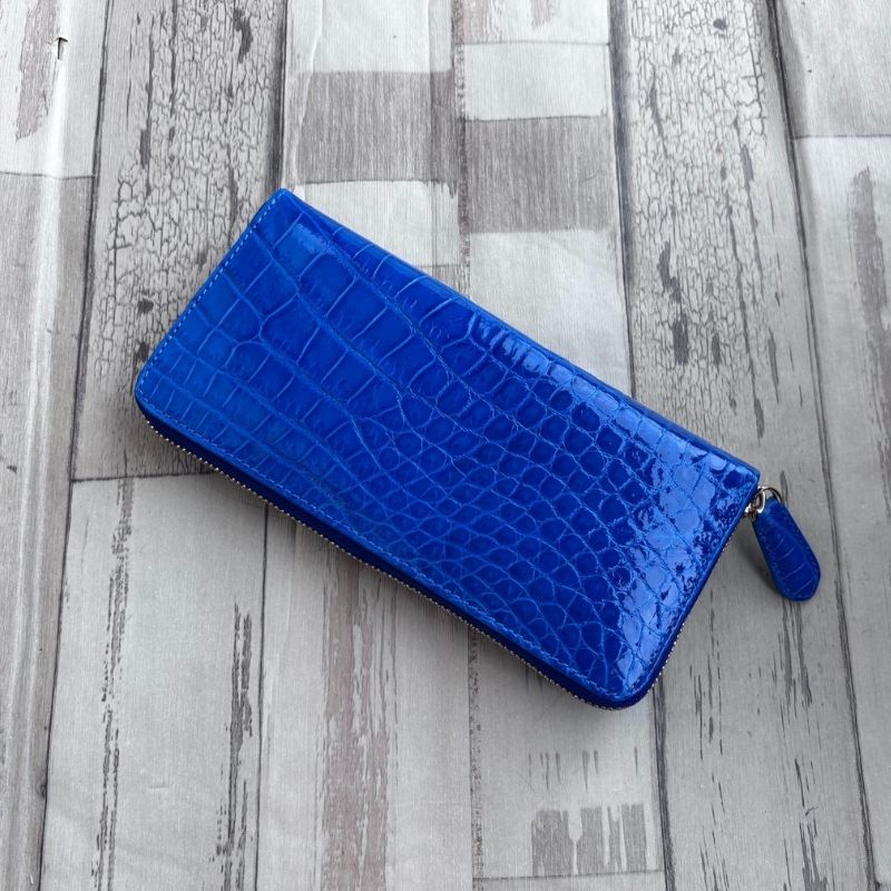 楽天市場】クロコダイル 財布 ブルー No1305 シャイニングクロコ