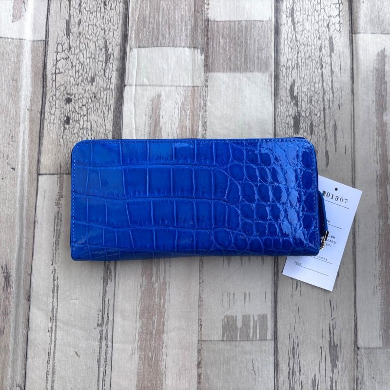 楽天市場】クロコダイル 財布 ブルー No1305 シャイニングクロコ