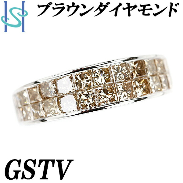 楽天市場】☆6/11 GSTV ブラウンダイヤモンド リング K18WG プリンセス