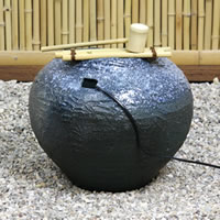 楽天市場】【ポイント10倍】信楽焼 和風 おしゃれ 湧き水電動つくばい