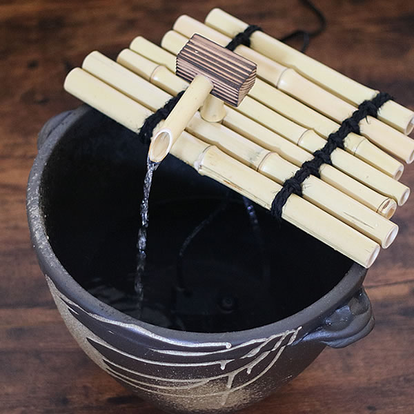 電動つくばい 湧き水つくばい 循環式 噴水 和風 日本 電動つくばい