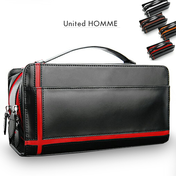 楽天市場】セカンドバッグ メンズ ダブルファスナー バッグ 革 レザー