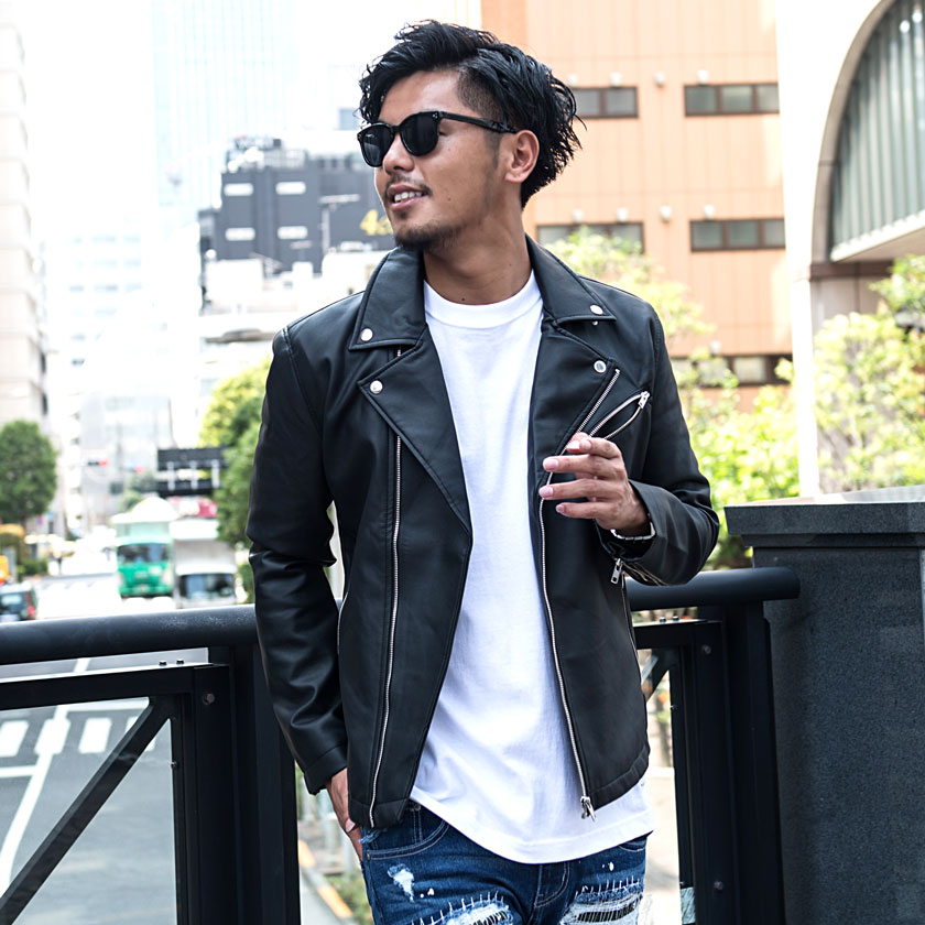 楽天市場】【送料無料】ライダースジャケット ダブル メンズ ブランド