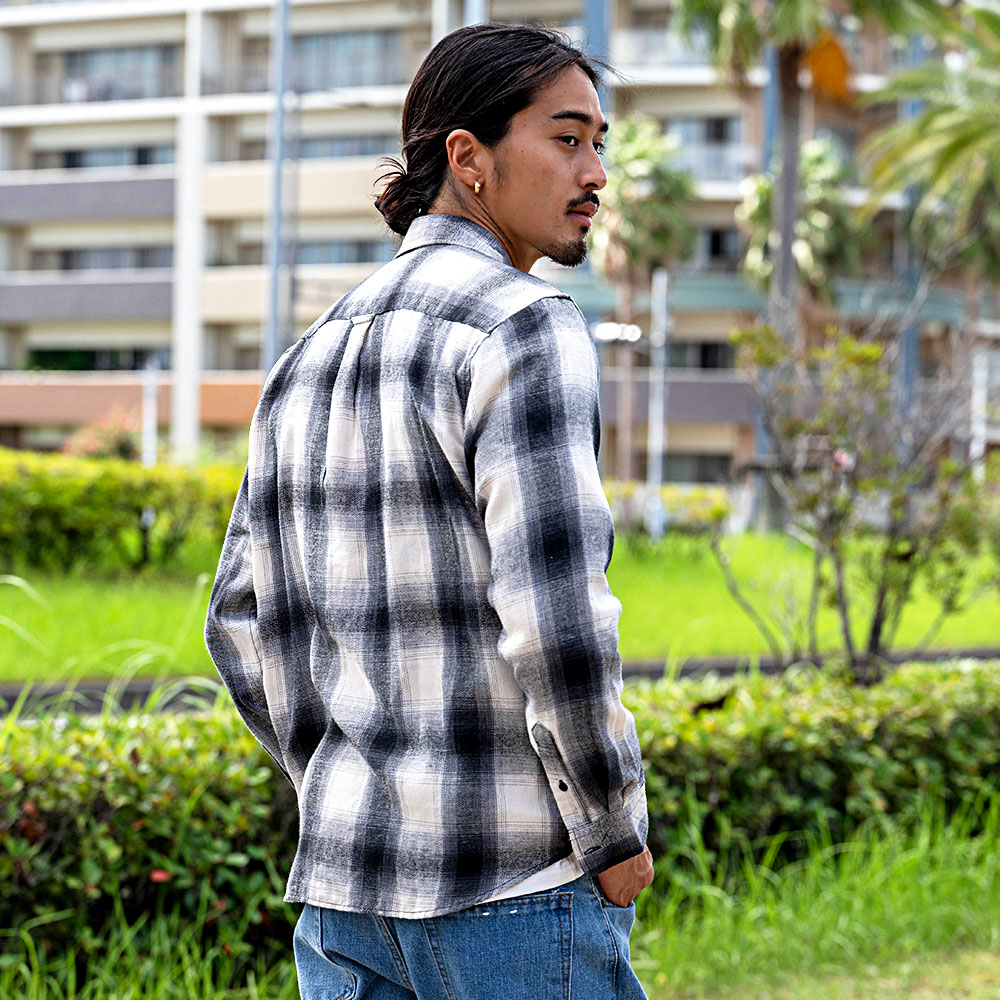 楽天市場】ネルシャツ メンズ チェックシャツ シャツ 長袖 長袖シャツ