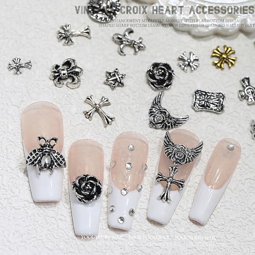 楽天市場】100個 パンク風 ネイルアートチャーム ネイルパーツ メタル