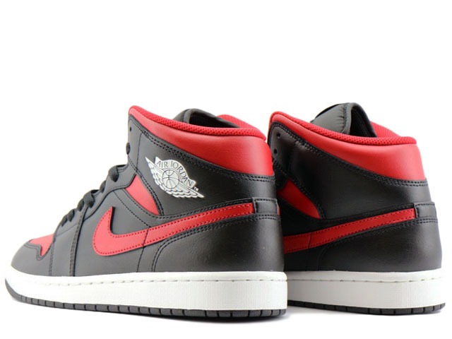 楽天市場】NIKE AIR JORDAN 1 MID BLACK/VARSITY RED-SUMMIT WHITE