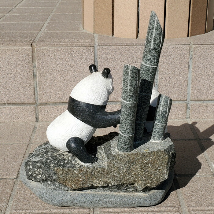 楽天市場】【新製品】【送料無料】2匹のパンダの石彫刻品 : 小さな