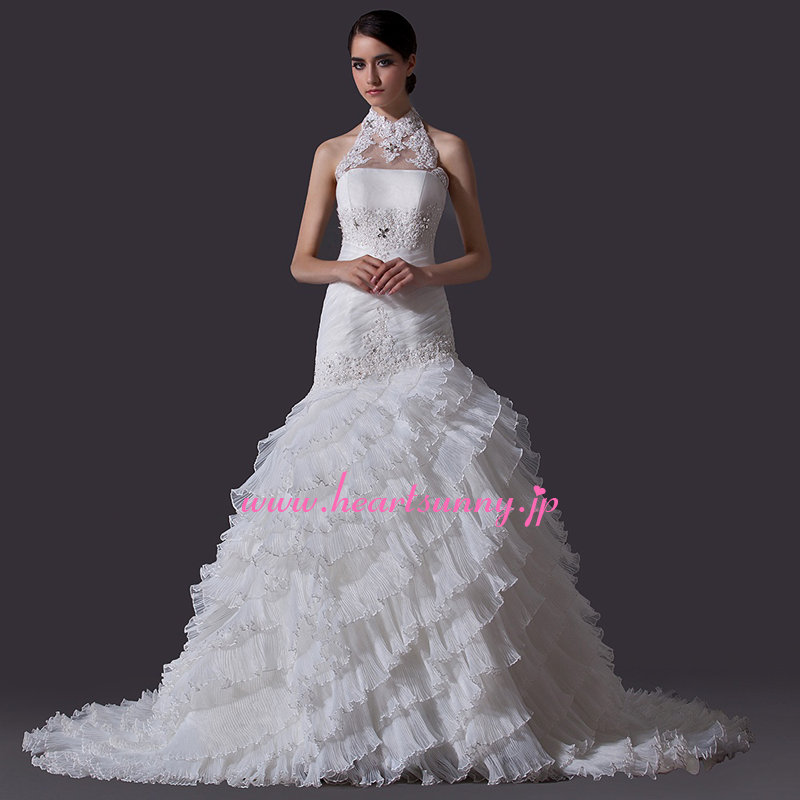 楽天市場】ウェディングドレス マーメイド☆A206☆ホルターネック