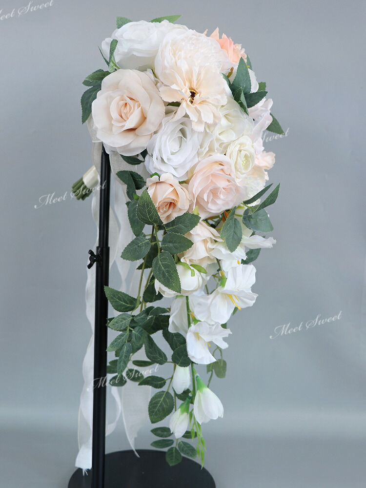 楽天市場】ウェディングブーケ ブライダルブーケ キャスケードブーケ