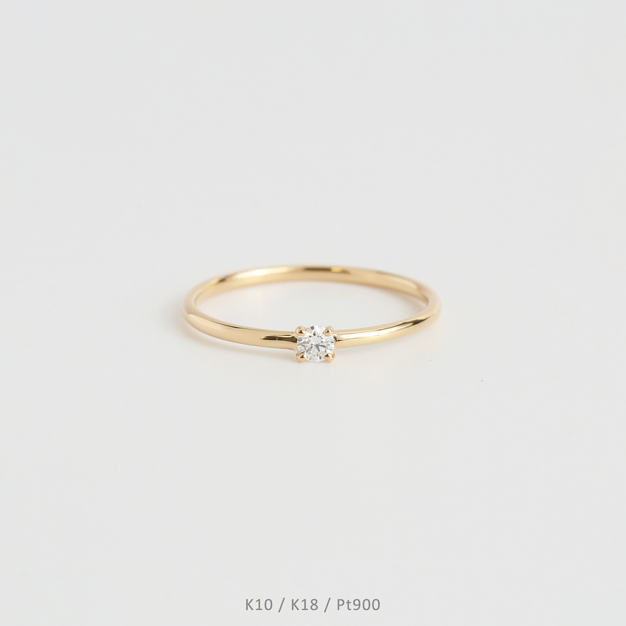 楽天市場】【Nudy Diamond Ring】 K10/K18/Pt900 一粒ダイヤ リング
