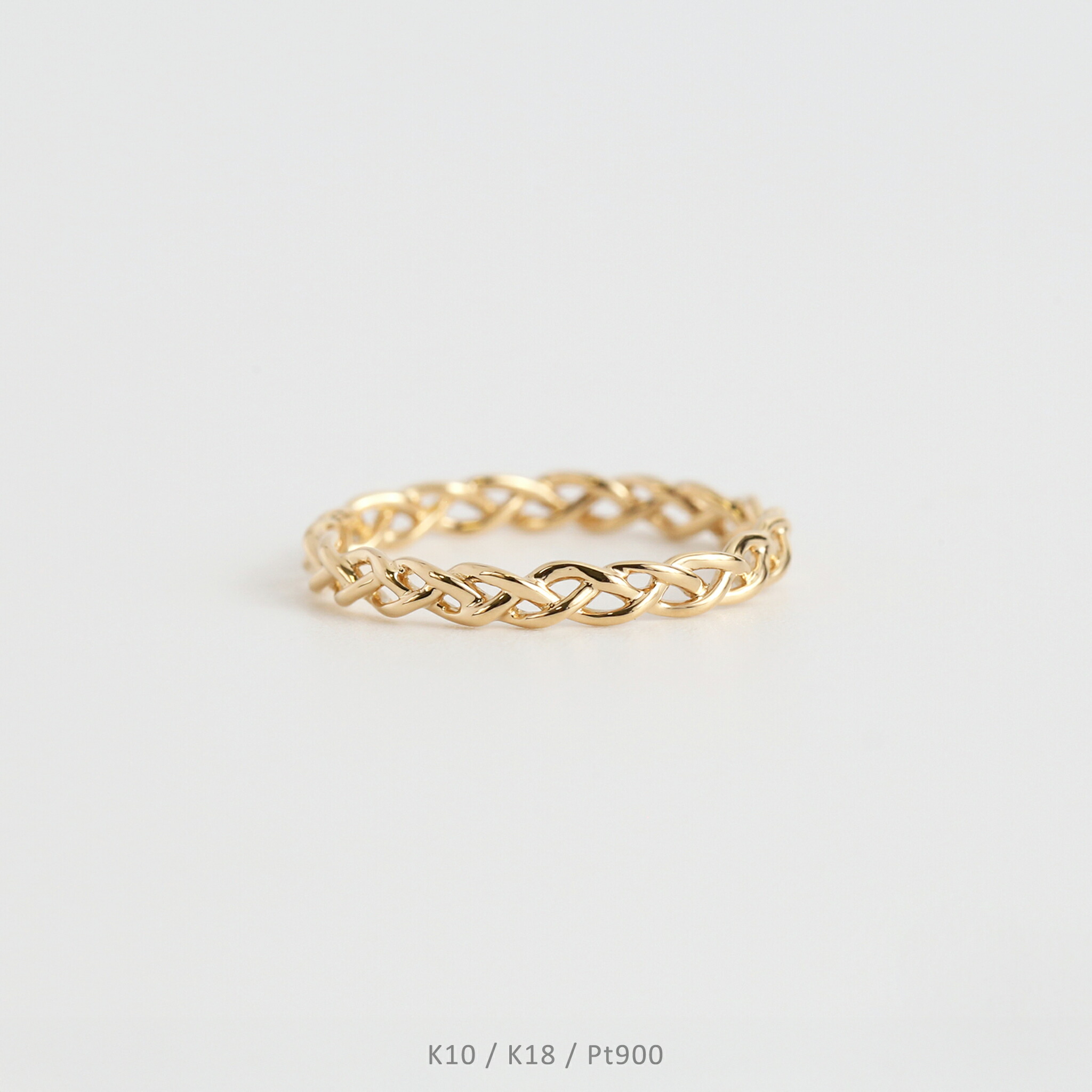 楽天市場】【Lourdes Ring】 K10/K18/Pt900 編み込み モチーフ 地金