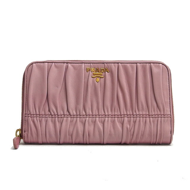 楽天市場】プラダ ナッパゴーフル ラウンドファスナー長財布 ピンク