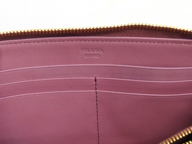 楽天市場】プラダ ナッパゴーフル ラウンドファスナー長財布 ピンク