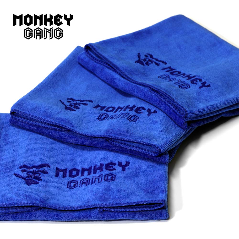 楽天市場】MONKEY GANG ブルー モンキータオル 水滴 ワックス 拭き取り