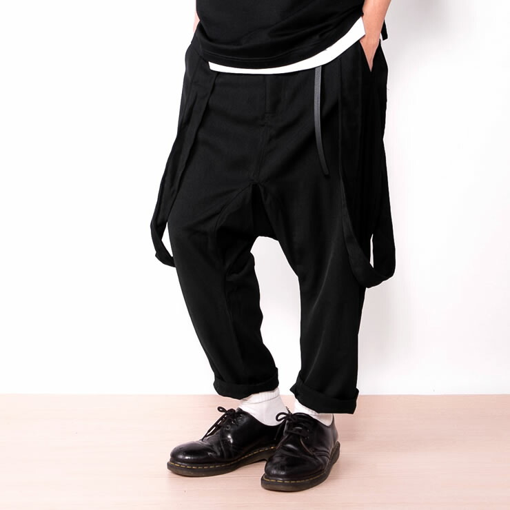 楽天市場】サルエルパンツ メンズ レディース きれいめ ブラック 黒