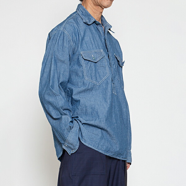 楽天市場】コロナ ユーティリティ NAVY PULLOVER SHIRT BLUE CHAMBRAY