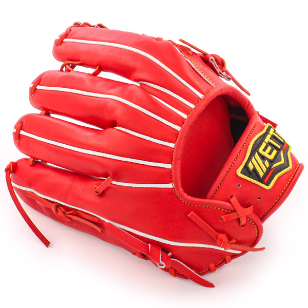 レッド 硬式野球グローブ 日本製型付け済み一般大人用 レッド 硬式野球