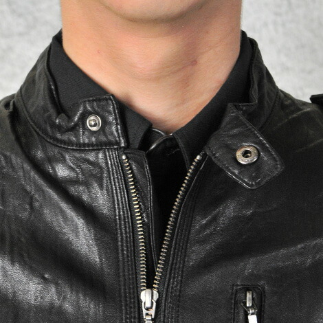 楽天市場】レザージャケット メンズ 本革 ラムレザー 羊革 ブラック 黒