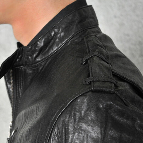 楽天市場】レザージャケット メンズ 本革 ラムレザー 羊革 ブラック 黒