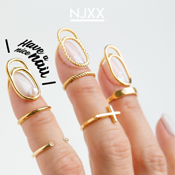 楽天市場】【P×5倍！】 NJXX ネイルリング TYPE.1 / K18 ゴールド