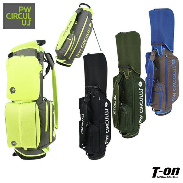 新品未使用pw circulus キャディバッグ グレー/ライムスタンド