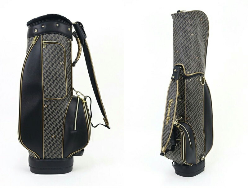 Resurrection キャディバッグ 黒ゴールド Resurrection ゴルフバッグ