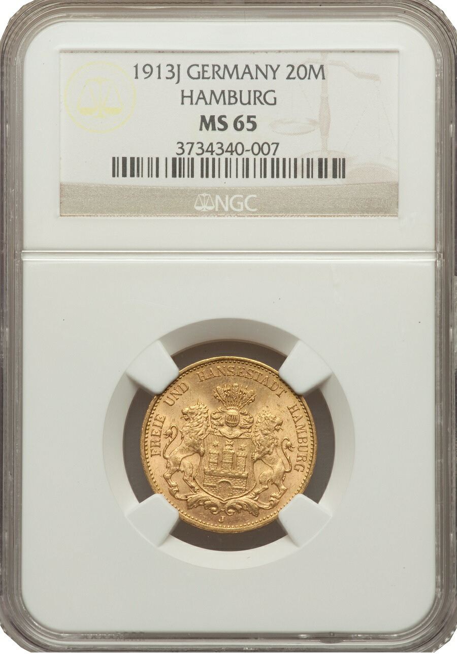 楽天市場】【高鑑定】MS65 ドイツ 20マルク金貨 NGC鑑定 アンティーク