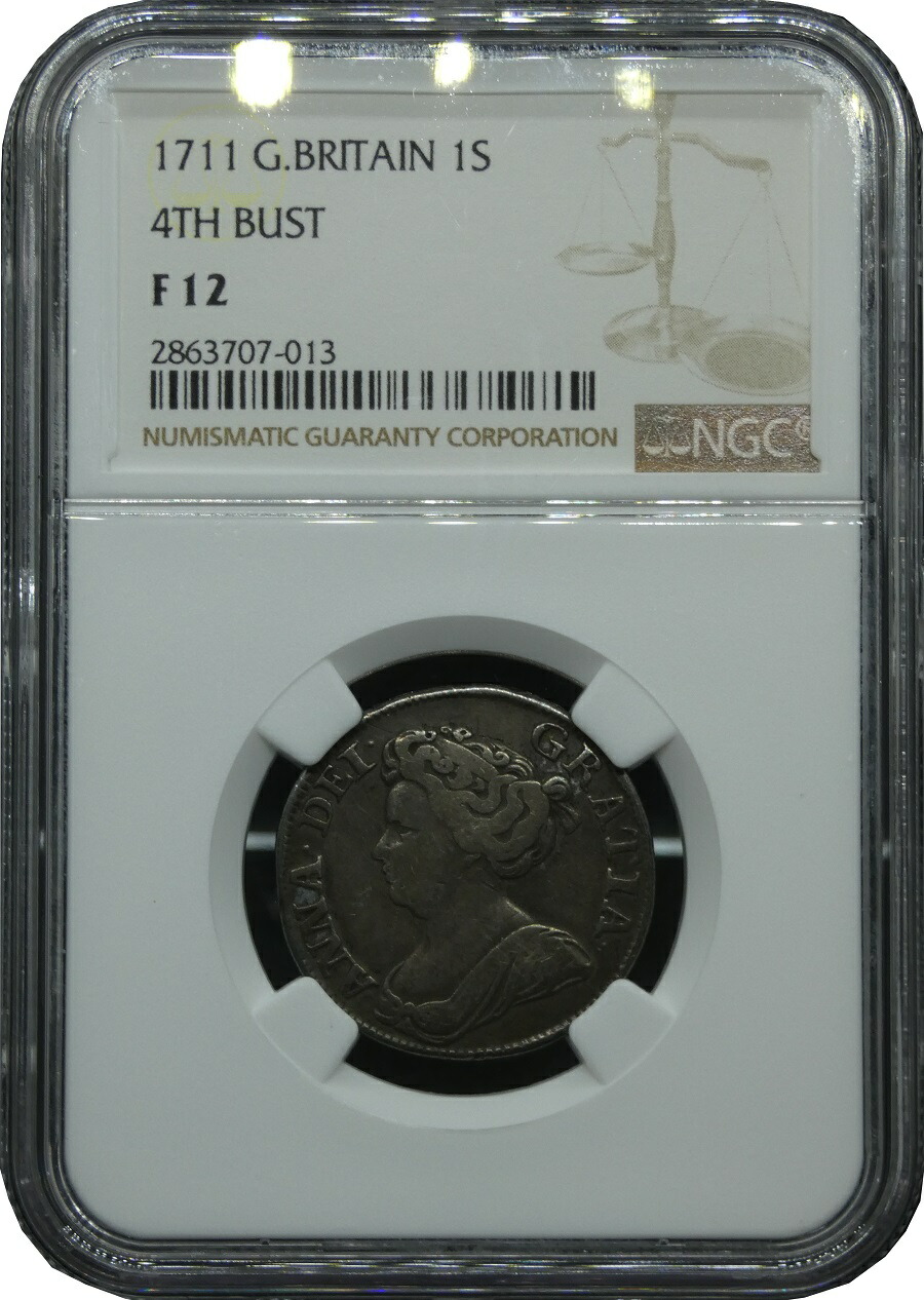 楽天市場】アン女王 1シリング銀貨 NGC鑑定 F12 1711年 イギリス