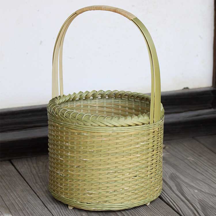 楽天市場】土佐網代丸手提げ籠 : 虎斑竹専門店 竹虎