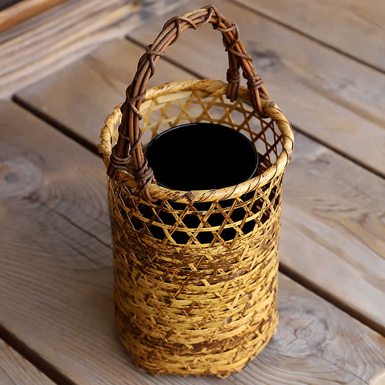 楽天市場】虎竹花籠 落葉（大） : 虎斑竹専門店 竹虎