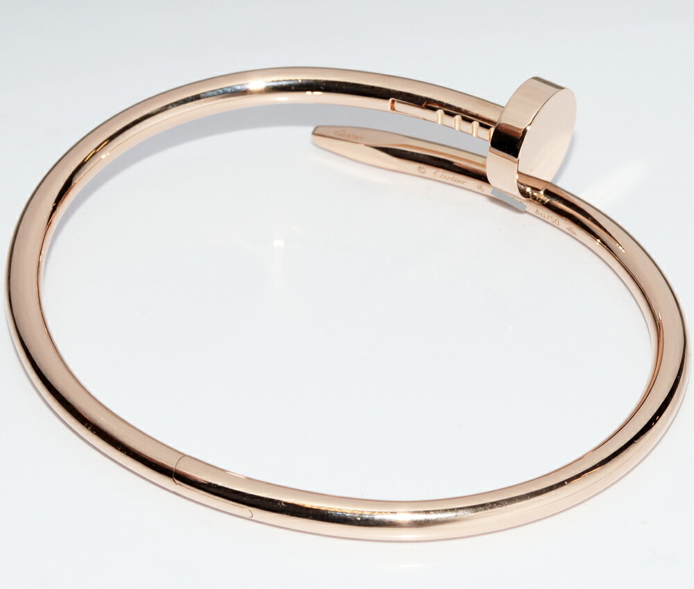 楽天市場】カルティエ ブレスレット バングル K18PG ジュストアンクル
