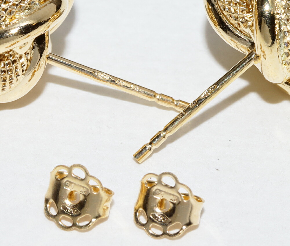 楽天市場】ウノアエレ ピアス K18YG ラブノット ピアス : たかみ質店