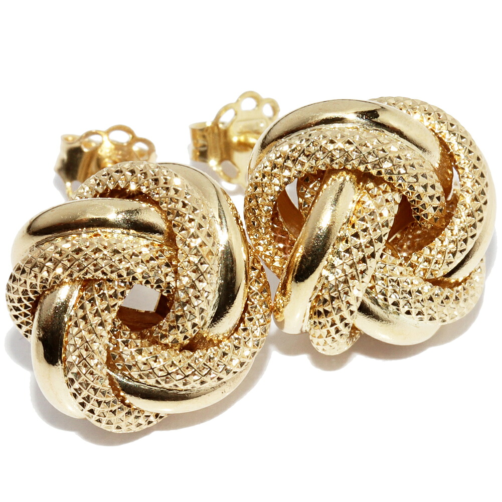 楽天市場】ウノアエレ ピアス K18YG ラブノット ピアス : たかみ質店