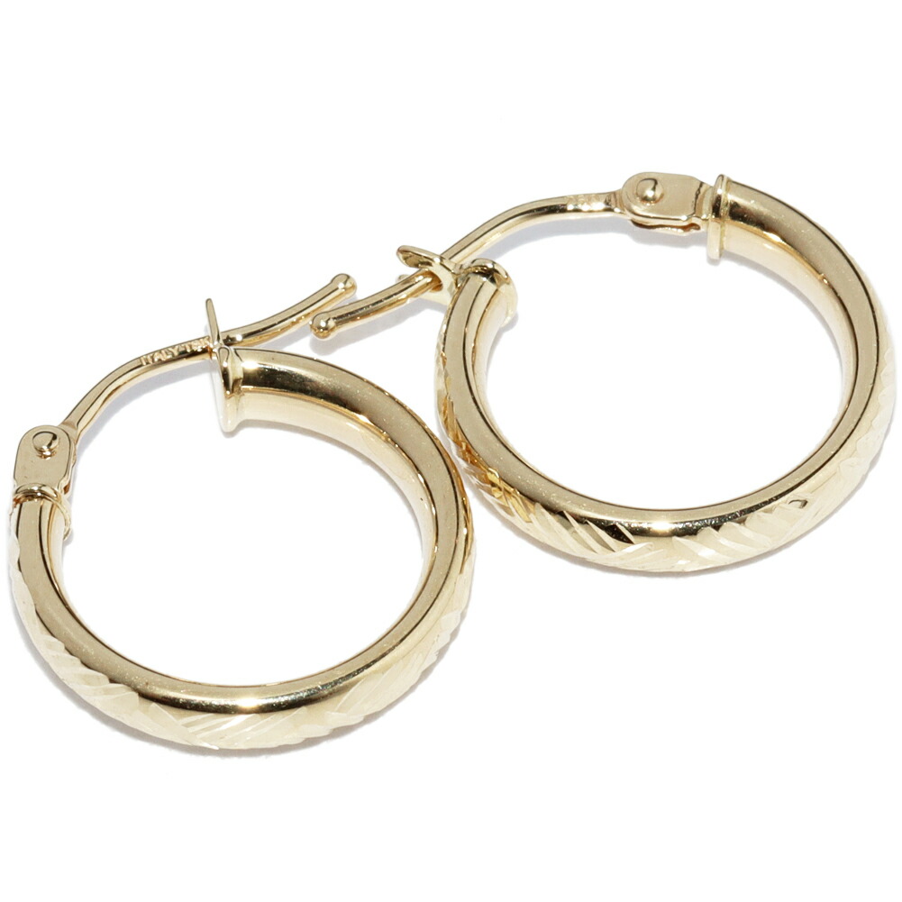 楽天市場】ピアス K18YG フープピアス : たかみ質店楽天市場店