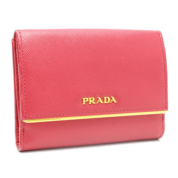 楽天市場】PRADA プラダ Wホック財布 1M0523 ピンク PEONIA レザー