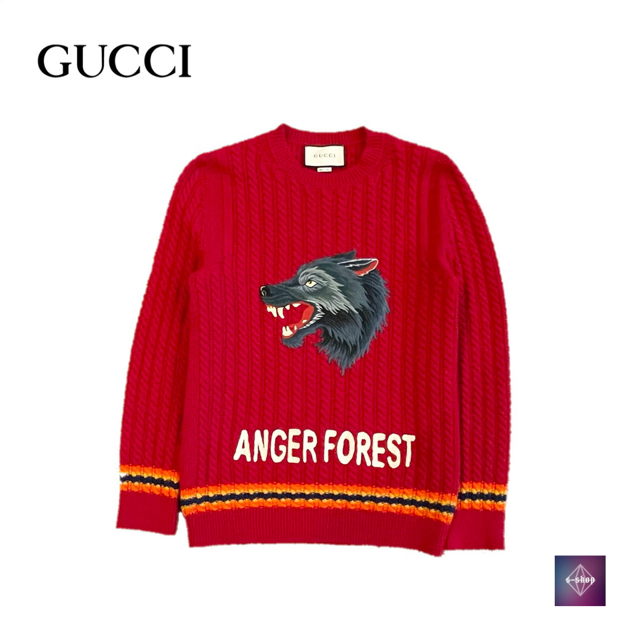 楽天市場】【美品】 確実正規品 GUCCI グッチ ANGER FOREST ウルフ