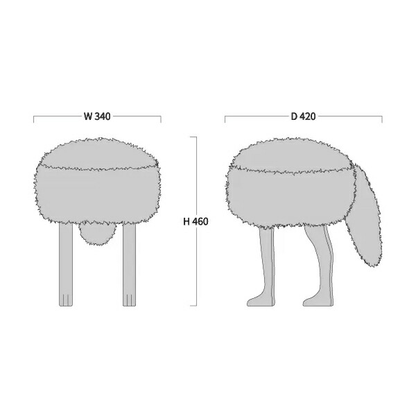 美品✨清潔✨h×TAKUMI 匠工芸 アニマルスツール Lサイズ 展示品 美品