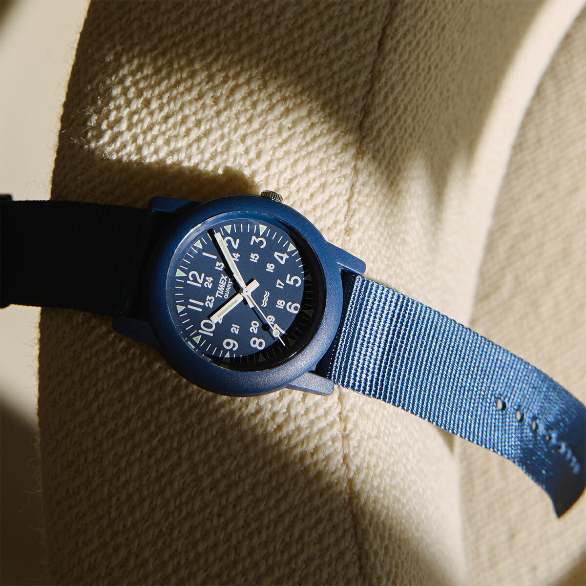 楽天市場】タイメックス キャンパー 34mm 復刻モデル チビミリ ブルー