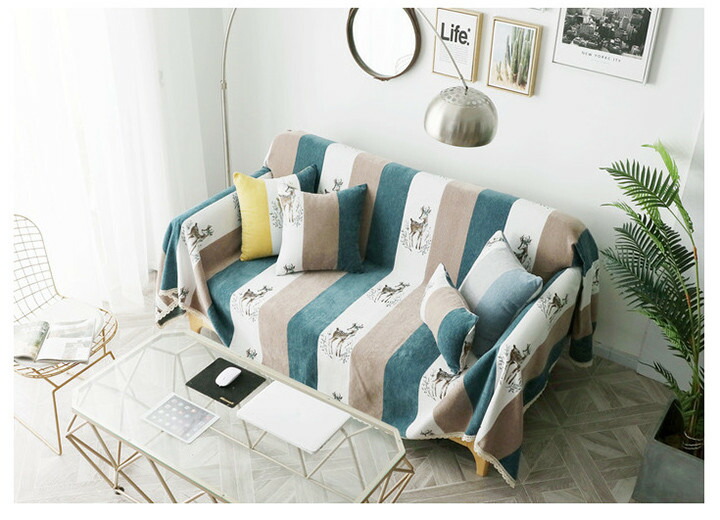 楽天市場】マルチカバー ソファーカバー 北欧 長方形 おしゃれ ベッド