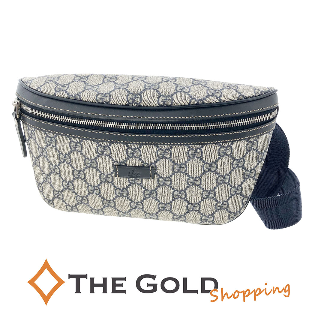楽天市場】GUCCI□ ウエストバッグ 233269 GGスプリーム ネイビー