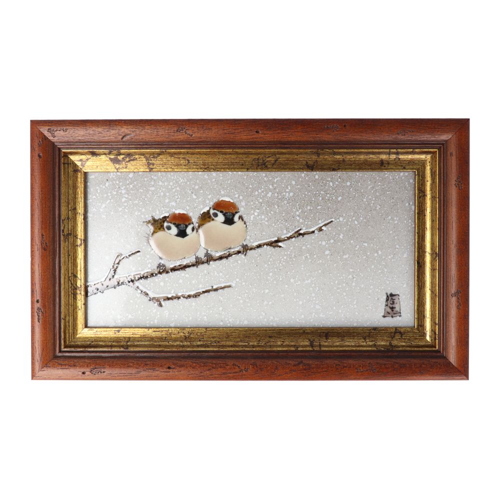 楽天市場】九谷焼 中村陶志人 雀 額の通販