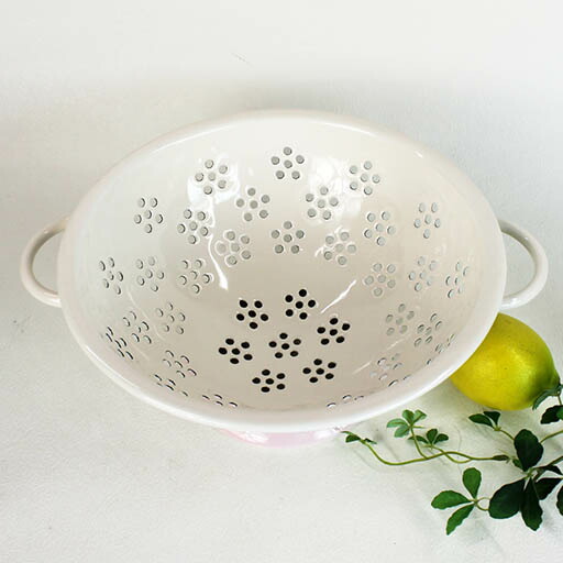 楽天市場】マニーローズ 琺瑯 22cmコランダー 【ザル/IH対応