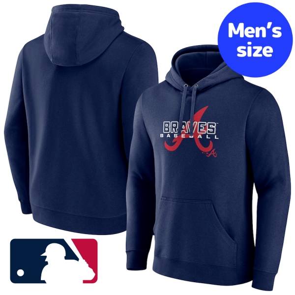 MLB公式アトランタ・ブレーブス のフード付きパーカーとキャップ MLB