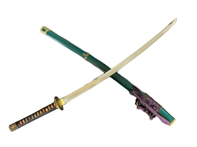☆インテリア・コスプレ【模造刀】日本刀・太刀【105cm】緑 インテリア
