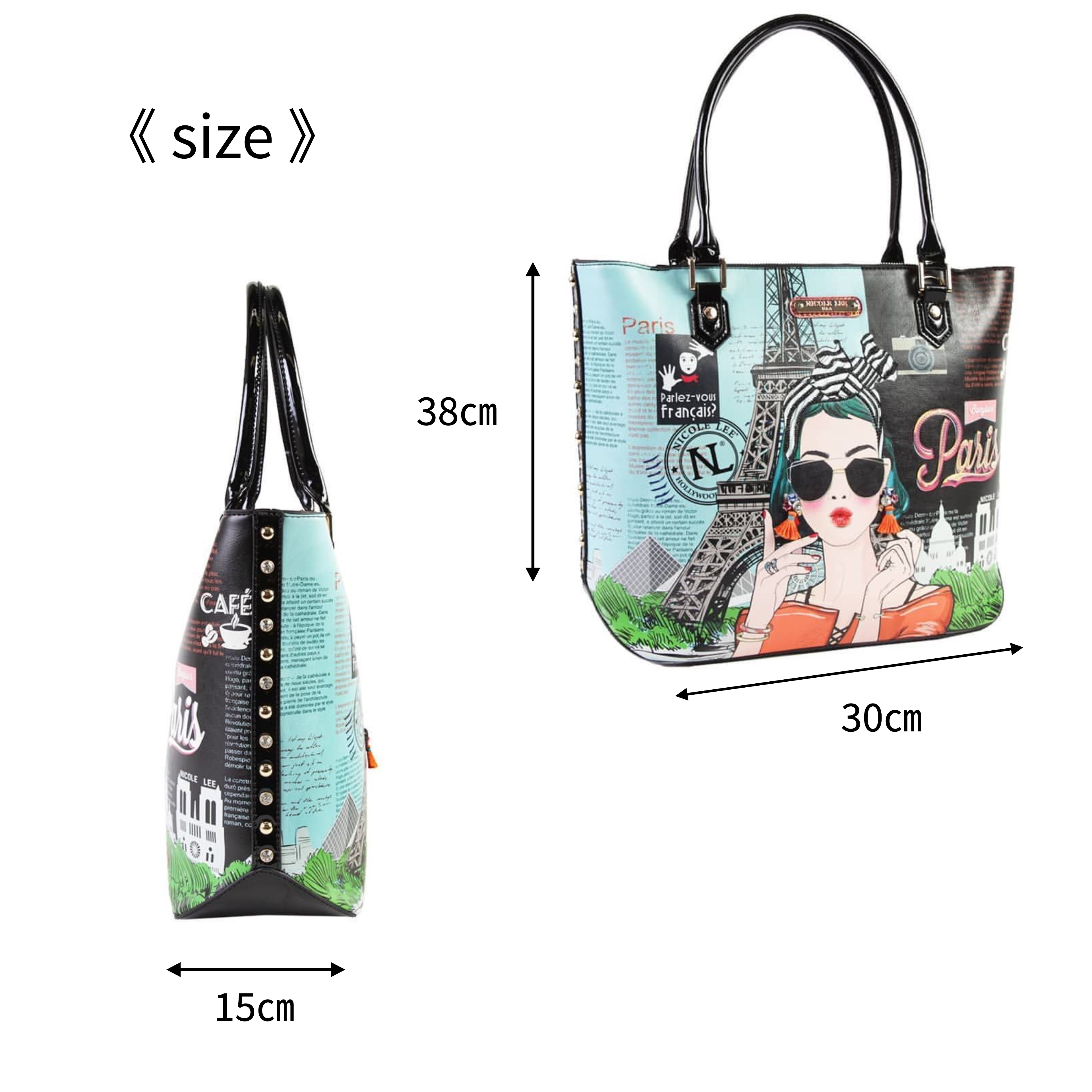 楽天市場】nicolelee ニコールリー XOX14057 トートバッグ レディース