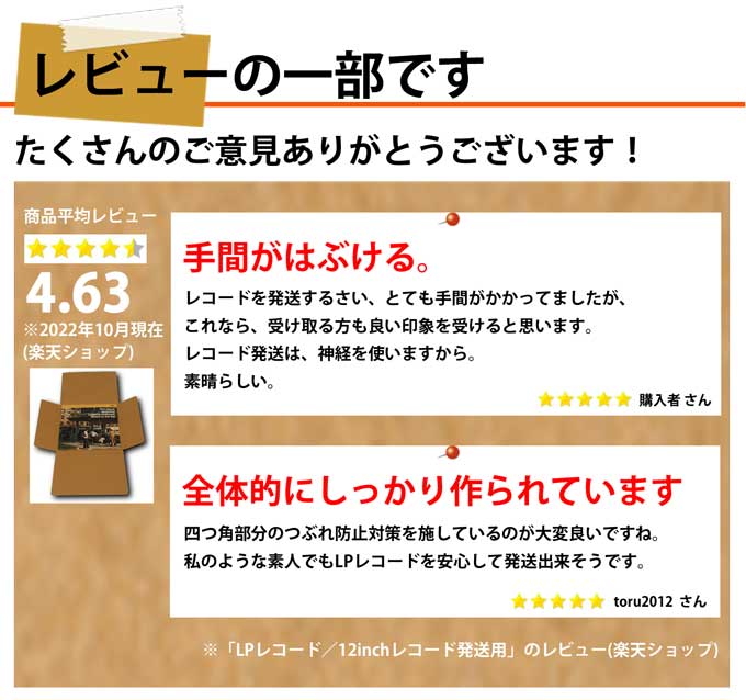 楽天市場】LPレコード／12inchレコード発送用 ダンボール【25枚セット