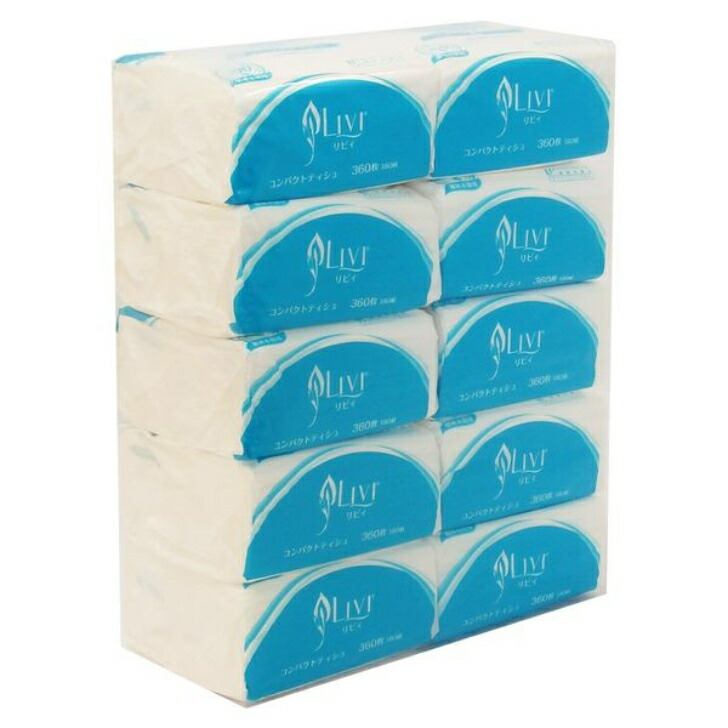 楽天市場】【ケース販売】ティッシュペーパー リビィ コンパクト